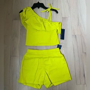 Habitual Kids Asymmetrical Ruffle Top &
Short 2-Piece NWT